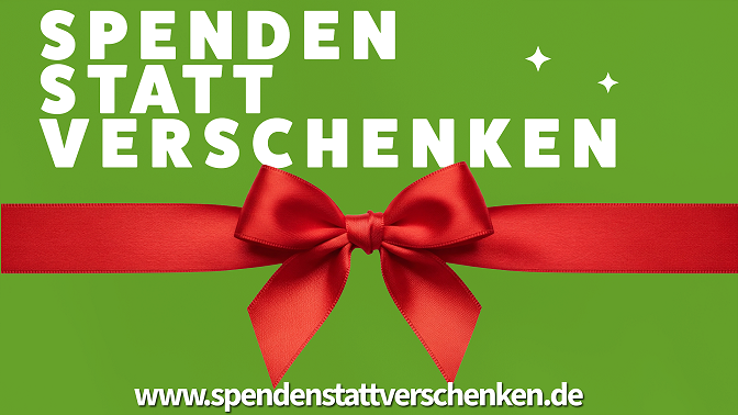 Querplakat Spendenstattverschenken